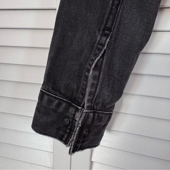 AllSaints Jasper Denim Jacket Black Distressed Size XS - Picture 5 of 7